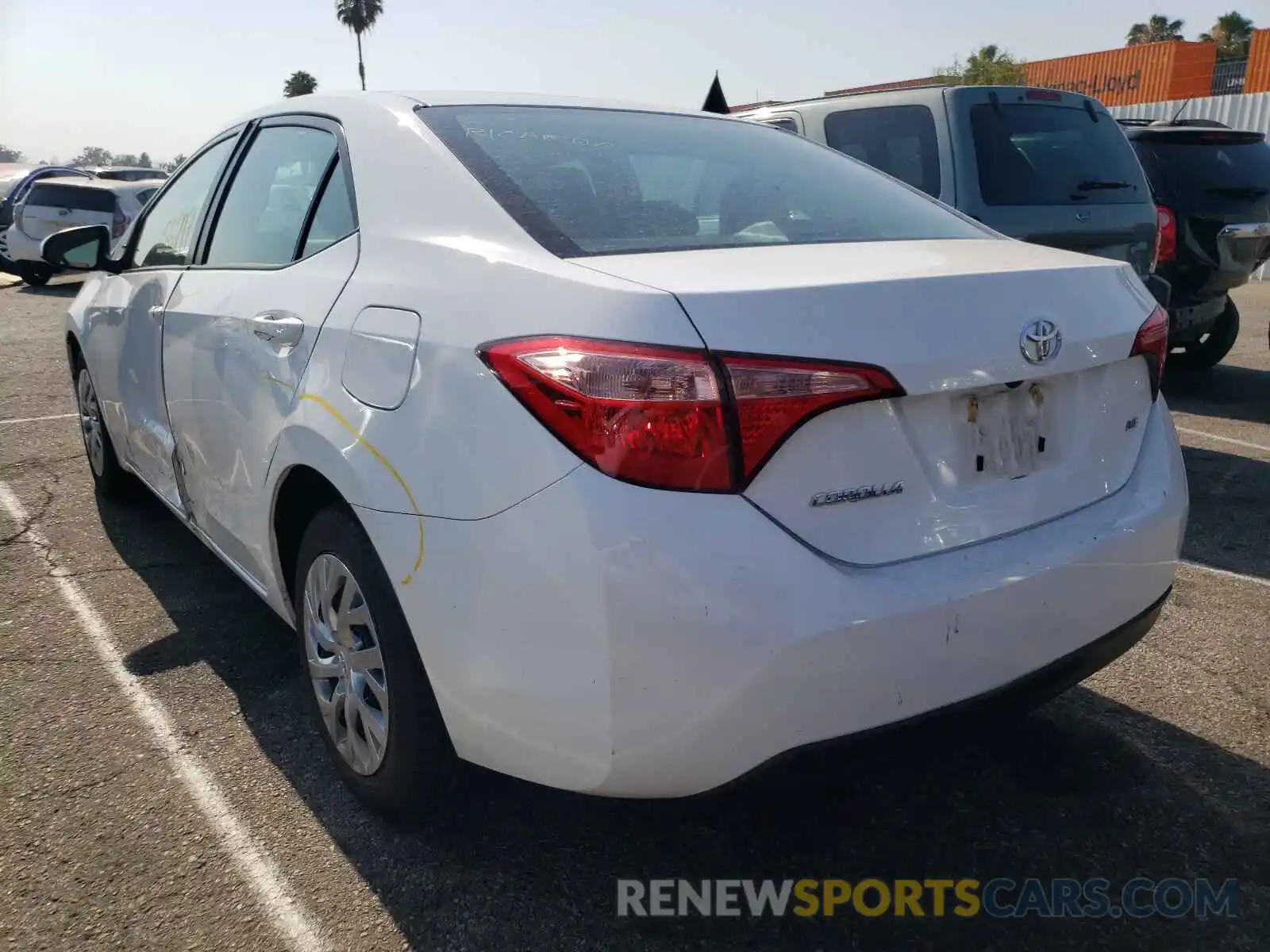 3 Photograph of a damaged car 2T1BURHE2KC224459 TOYOTA COROLLA 2019