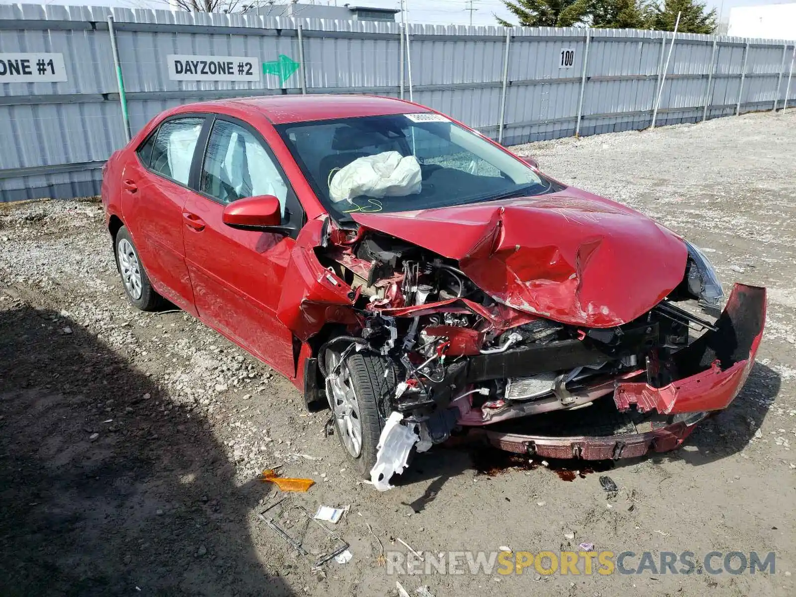 1 Photograph of a damaged car 2T1BURHE2KC227488 TOYOTA COROLLA 2019