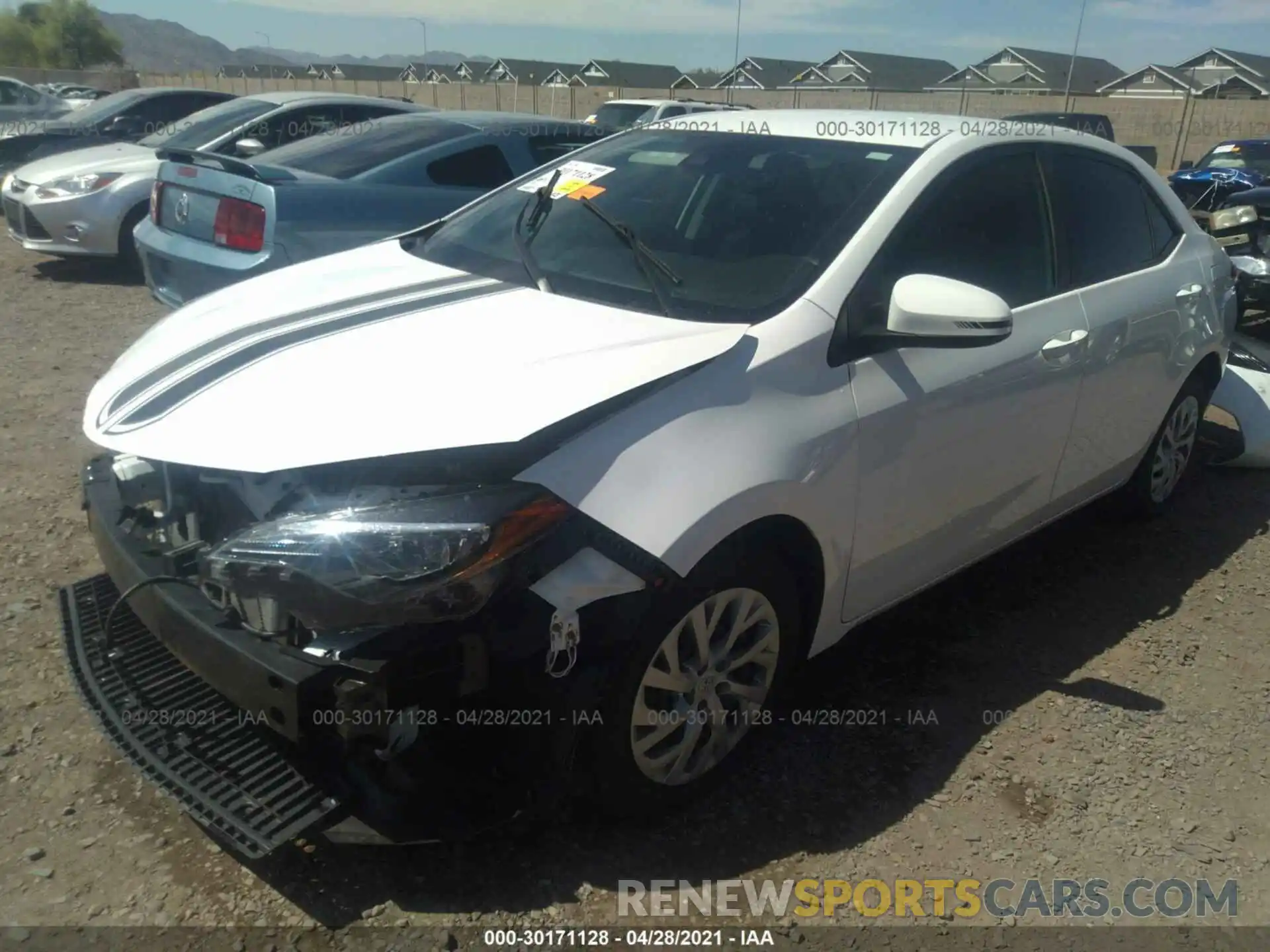 2 Photograph of a damaged car 2T1BURHE2KC228169 TOYOTA COROLLA 2019