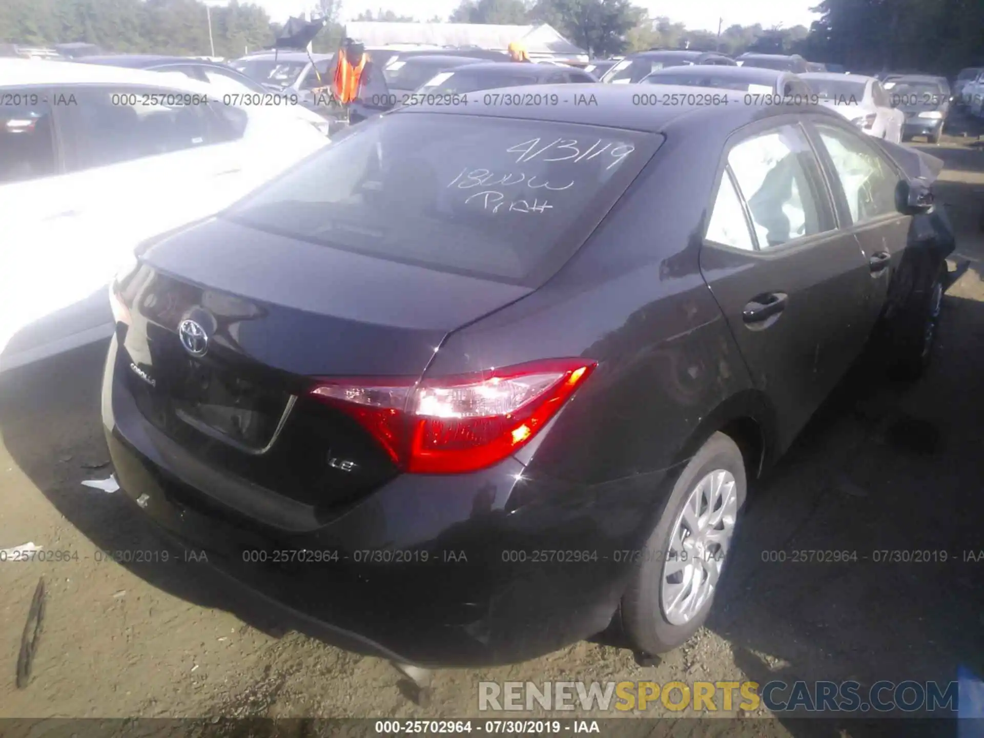 4 Photograph of a damaged car 2T1BURHE2KC229807 TOYOTA COROLLA 2019