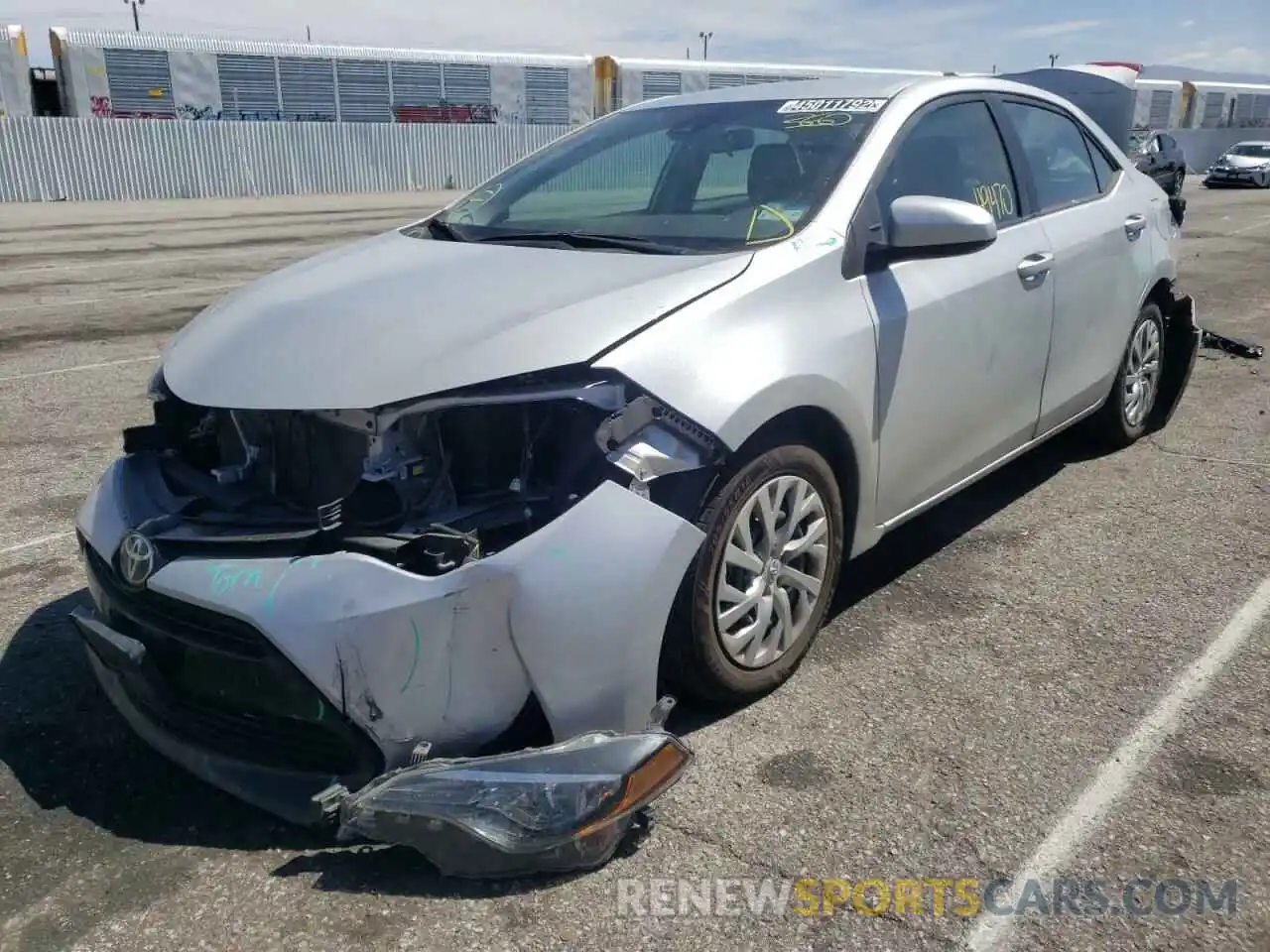 2 Photograph of a damaged car 2T1BURHE2KC230312 TOYOTA COROLLA 2019