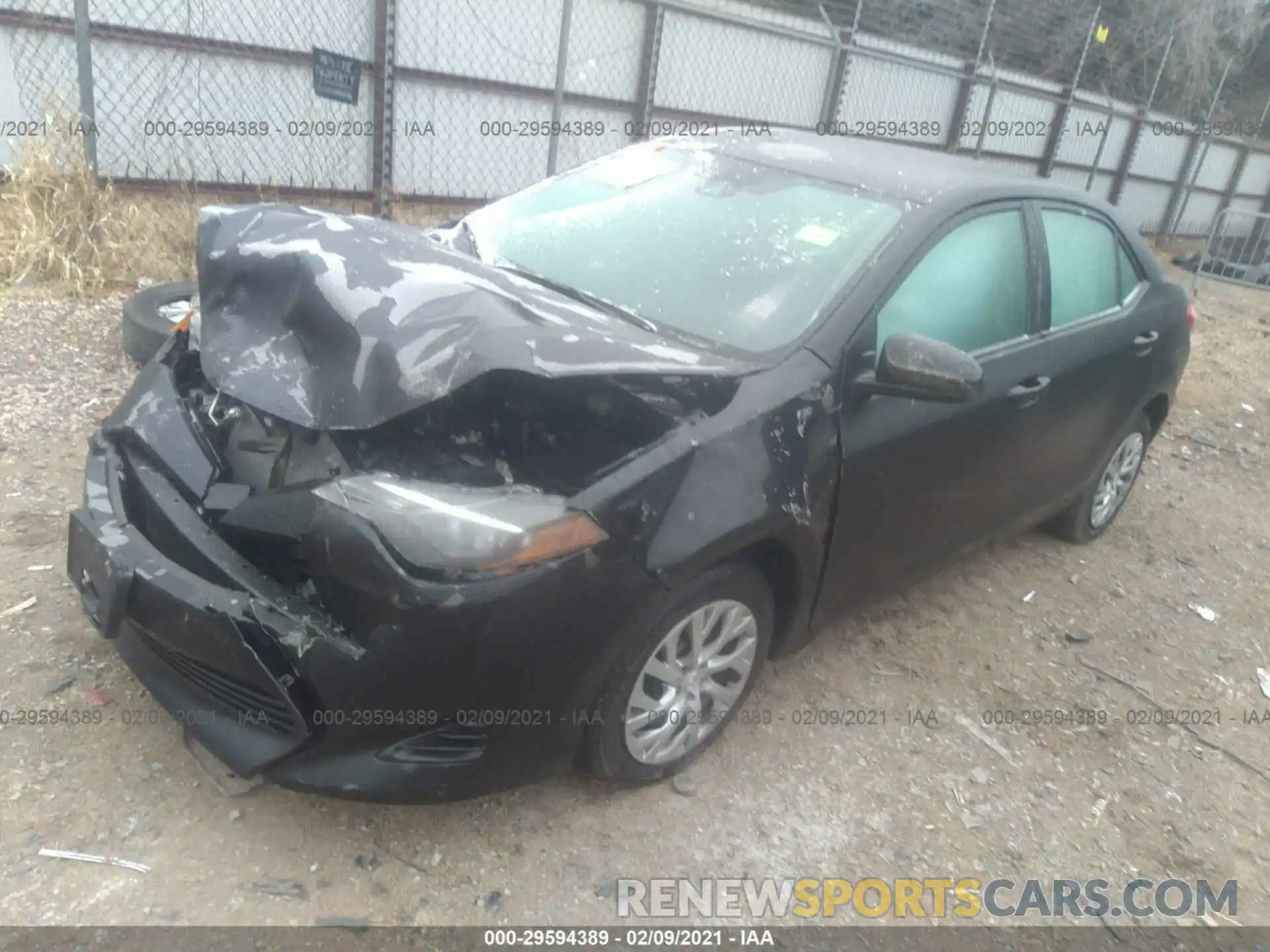 2 Photograph of a damaged car 2T1BURHE2KC233081 TOYOTA COROLLA 2019