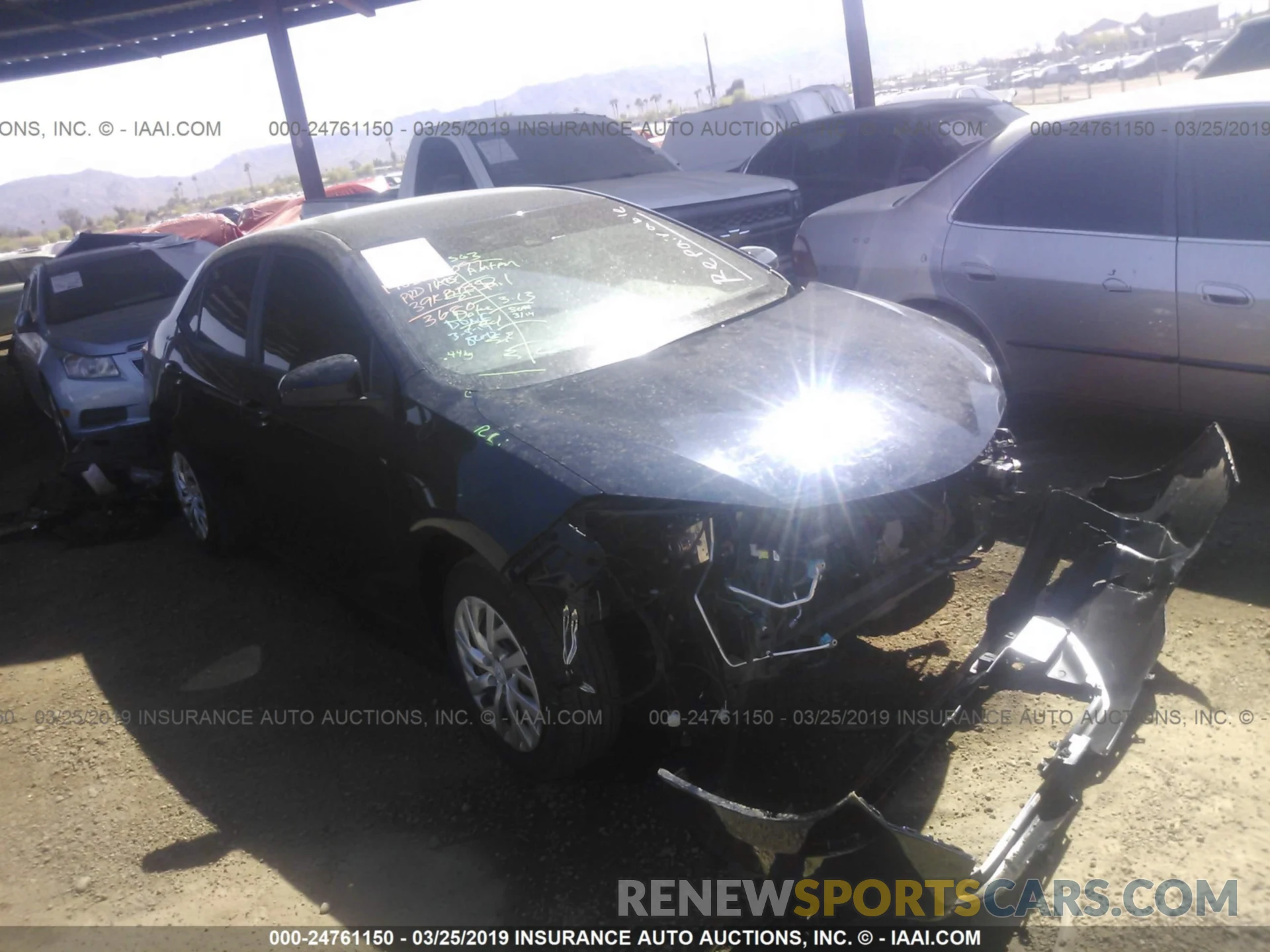 1 Photograph of a damaged car 2T1BURHE2KC233680 TOYOTA COROLLA 2019