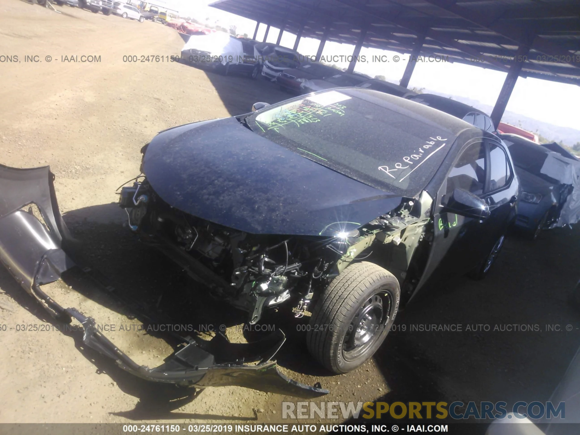 2 Photograph of a damaged car 2T1BURHE2KC233680 TOYOTA COROLLA 2019