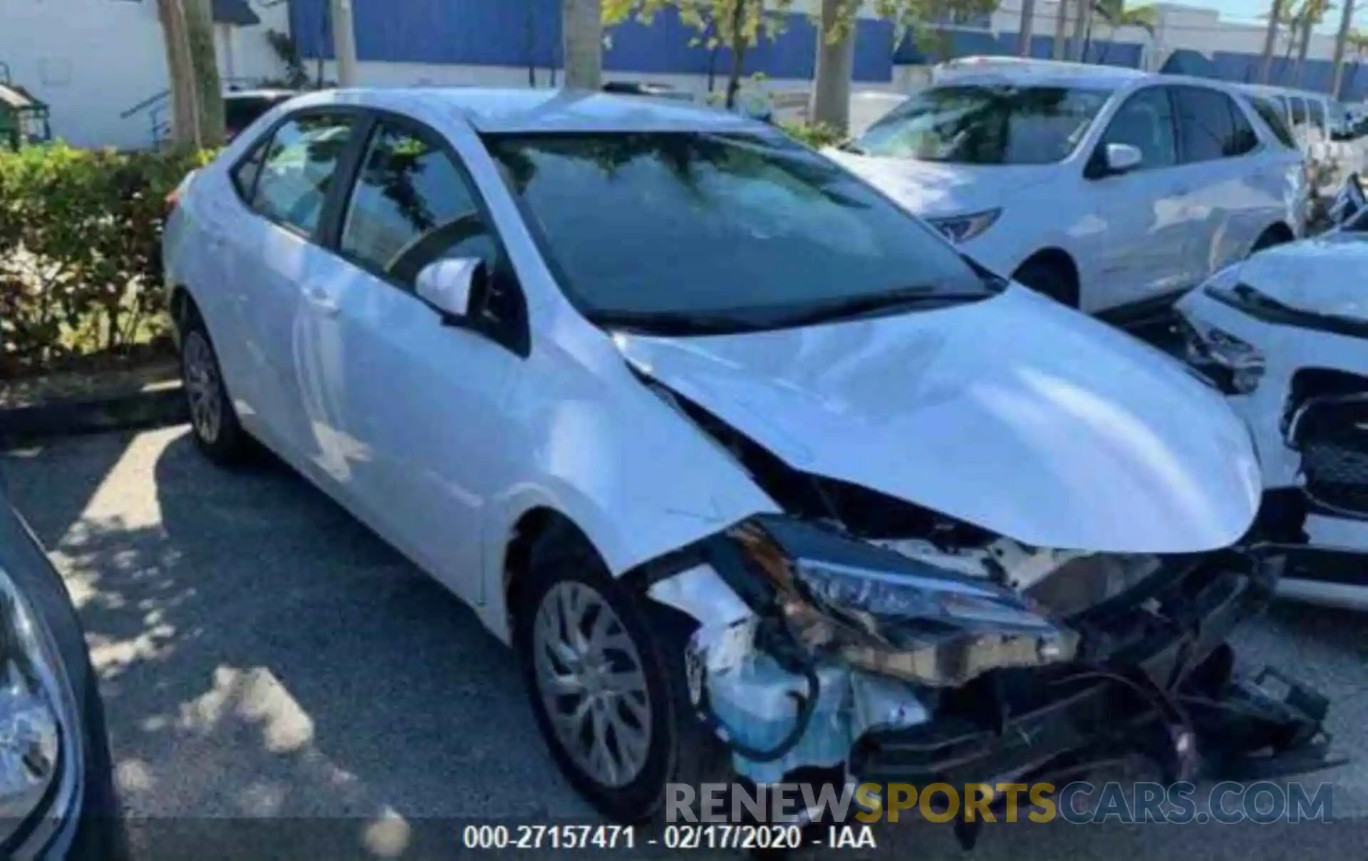 1 Photograph of a damaged car 2T1BURHE2KC233730 TOYOTA COROLLA 2019