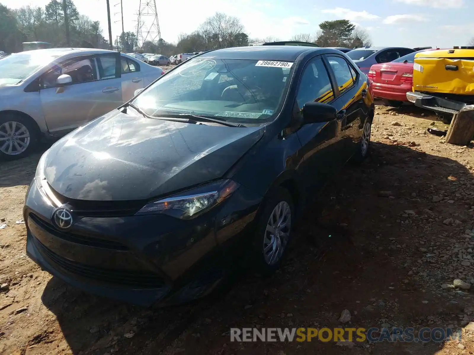 2 Photograph of a damaged car 2T1BURHE2KC235199 TOYOTA COROLLA 2019