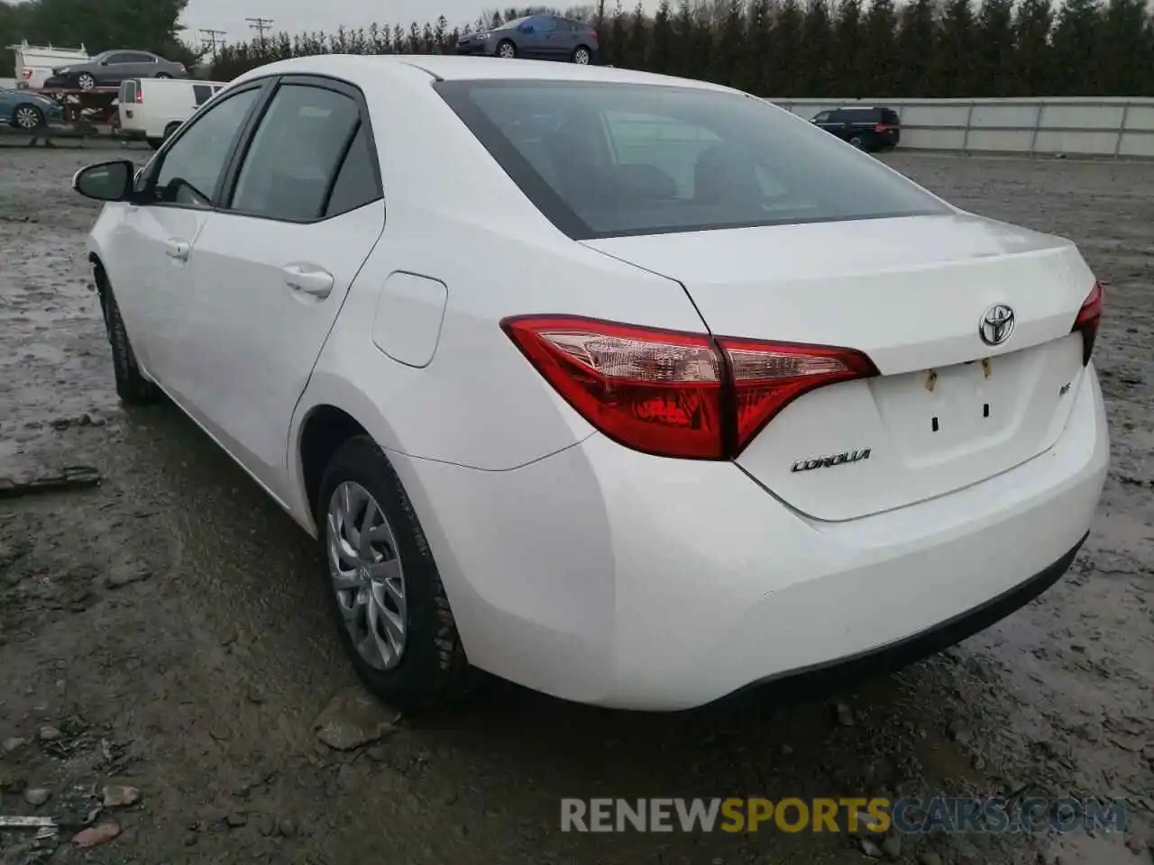 3 Photograph of a damaged car 2T1BURHE2KC237230 TOYOTA COROLLA 2019