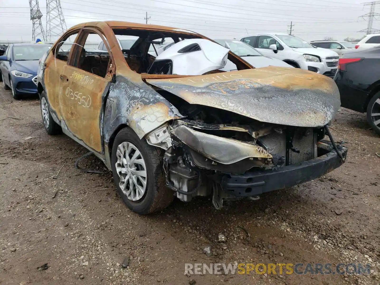 1 Photograph of a damaged car 2T1BURHE2KC237258 TOYOTA COROLLA 2019