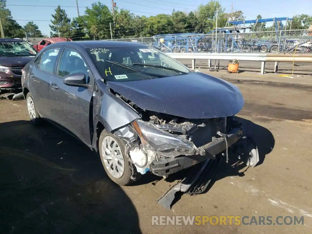 1 Photograph of a damaged car 2T1BURHE2KC238264 TOYOTA COROLLA 2019