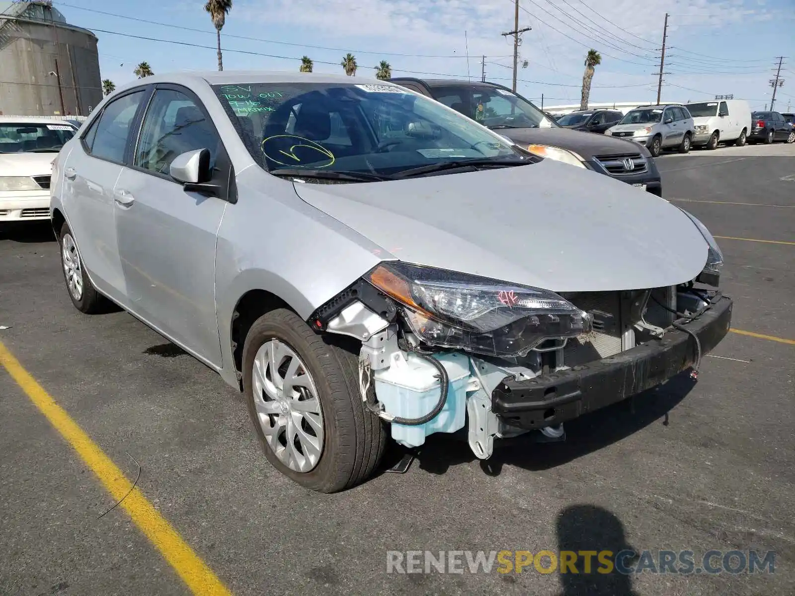 1 Photograph of a damaged car 2T1BURHE2KC240984 TOYOTA COROLLA 2019