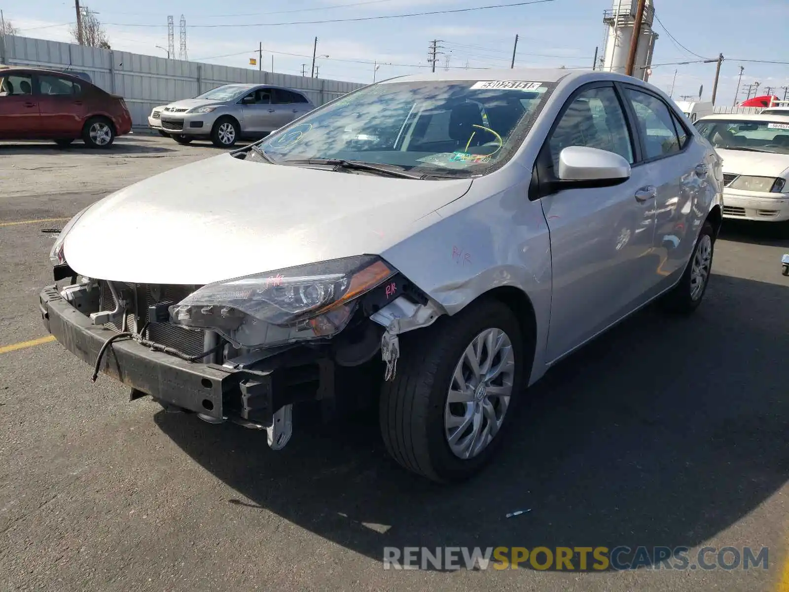 2 Photograph of a damaged car 2T1BURHE2KC240984 TOYOTA COROLLA 2019