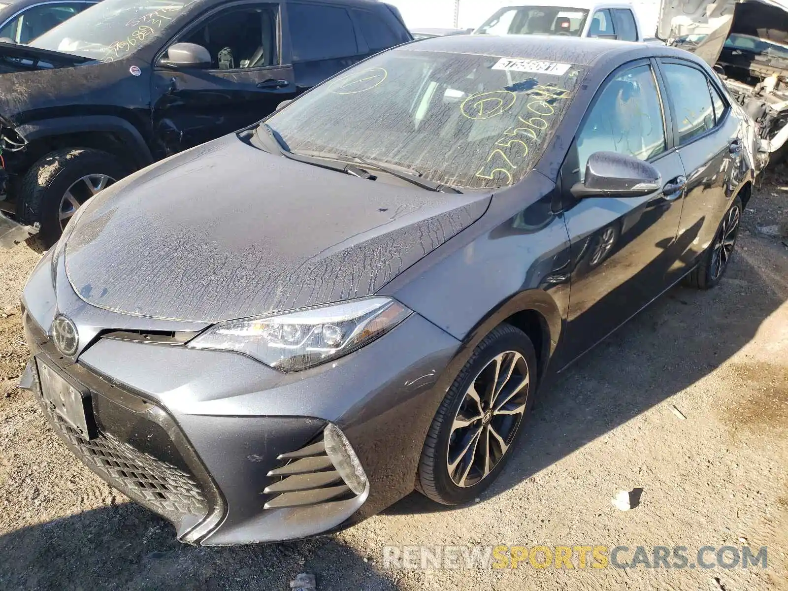 2 Photograph of a damaged car 2T1BURHE2KC241133 TOYOTA COROLLA 2019