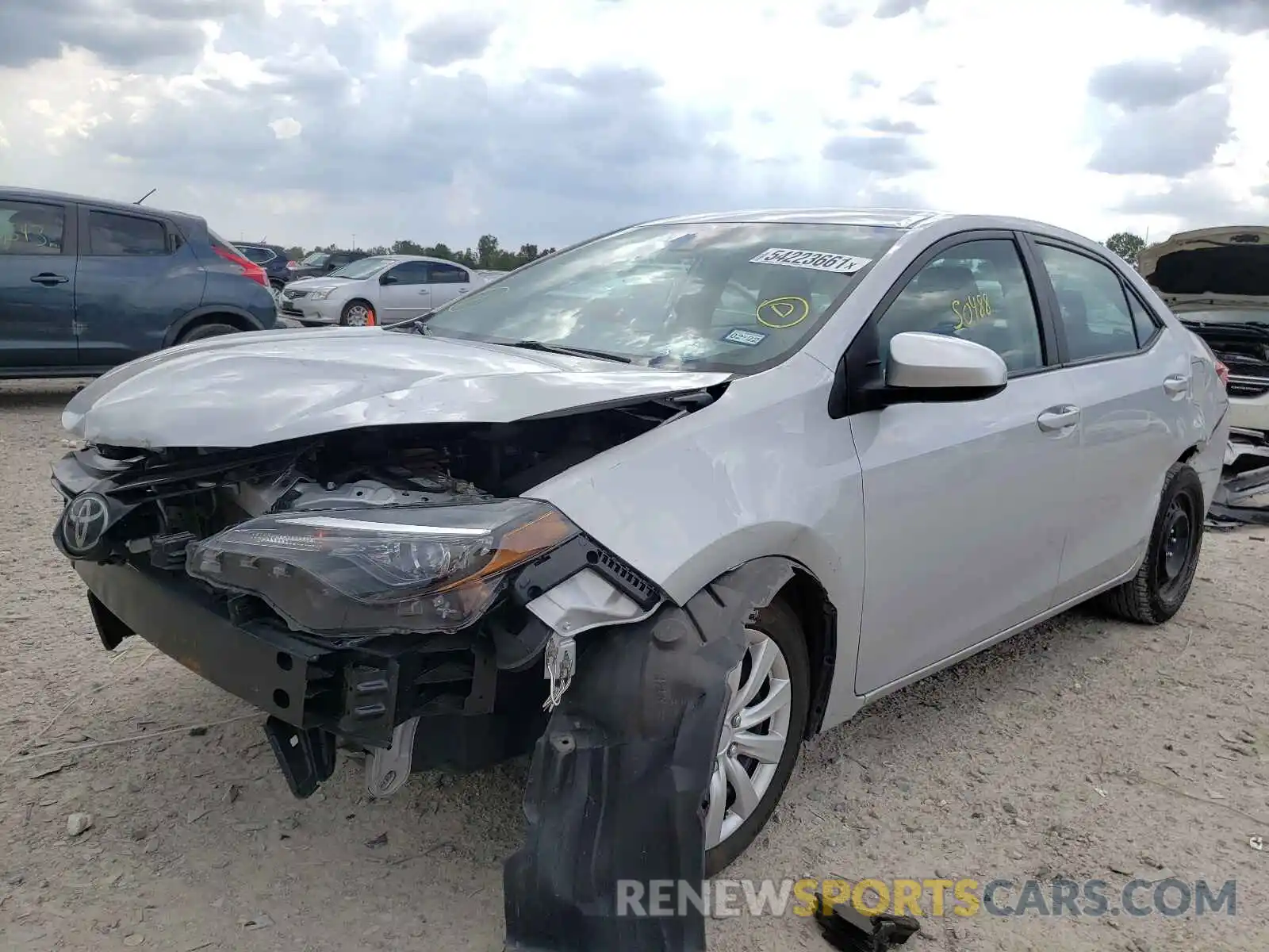 2 Photograph of a damaged car 2T1BURHE2KC241391 TOYOTA COROLLA 2019