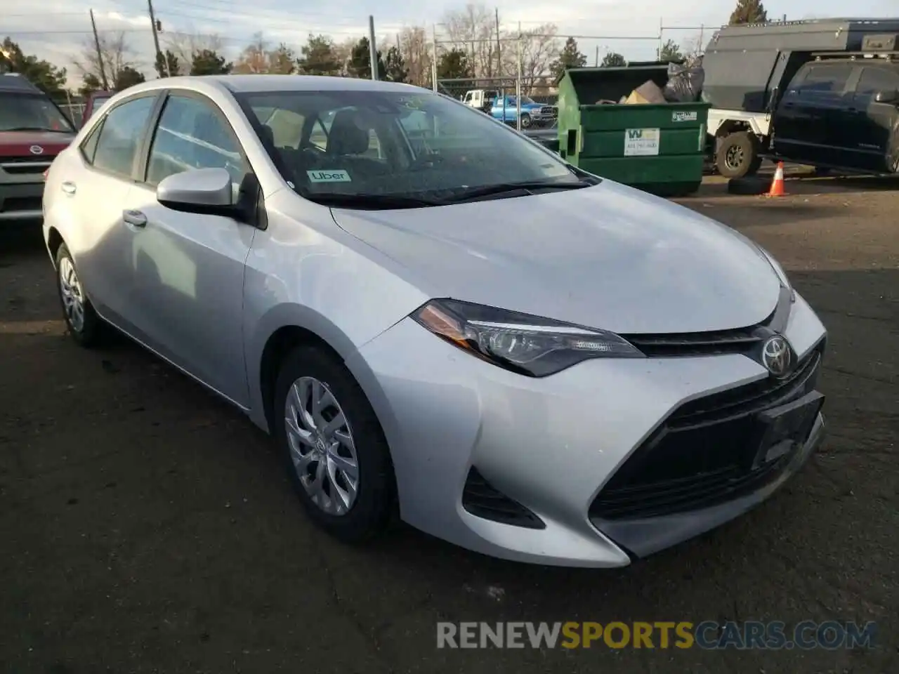 1 Photograph of a damaged car 2T1BURHE2KC242721 TOYOTA COROLLA 2019