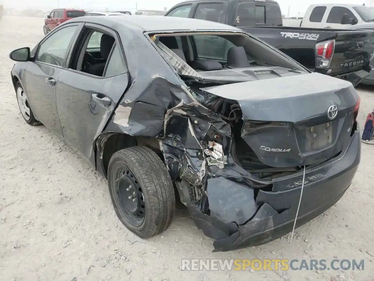 3 Photograph of a damaged car 2T1BURHE2KC242816 TOYOTA COROLLA 2019