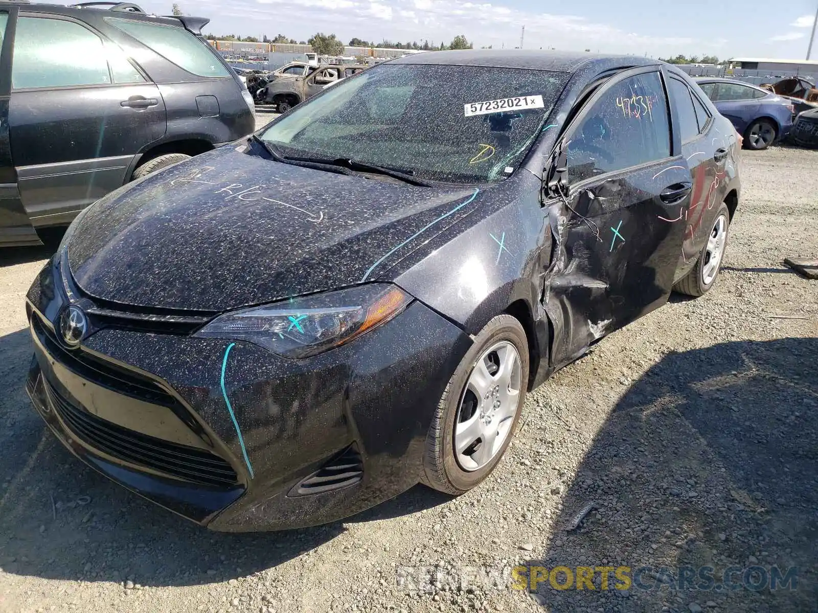 2 Photograph of a damaged car 2T1BURHE2KC243240 TOYOTA COROLLA 2019