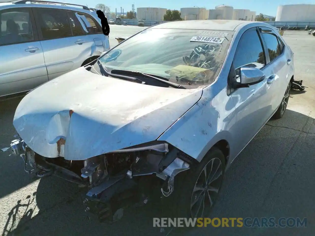 2 Photograph of a damaged car 2T1BURHE2KC244842 TOYOTA COROLLA 2019