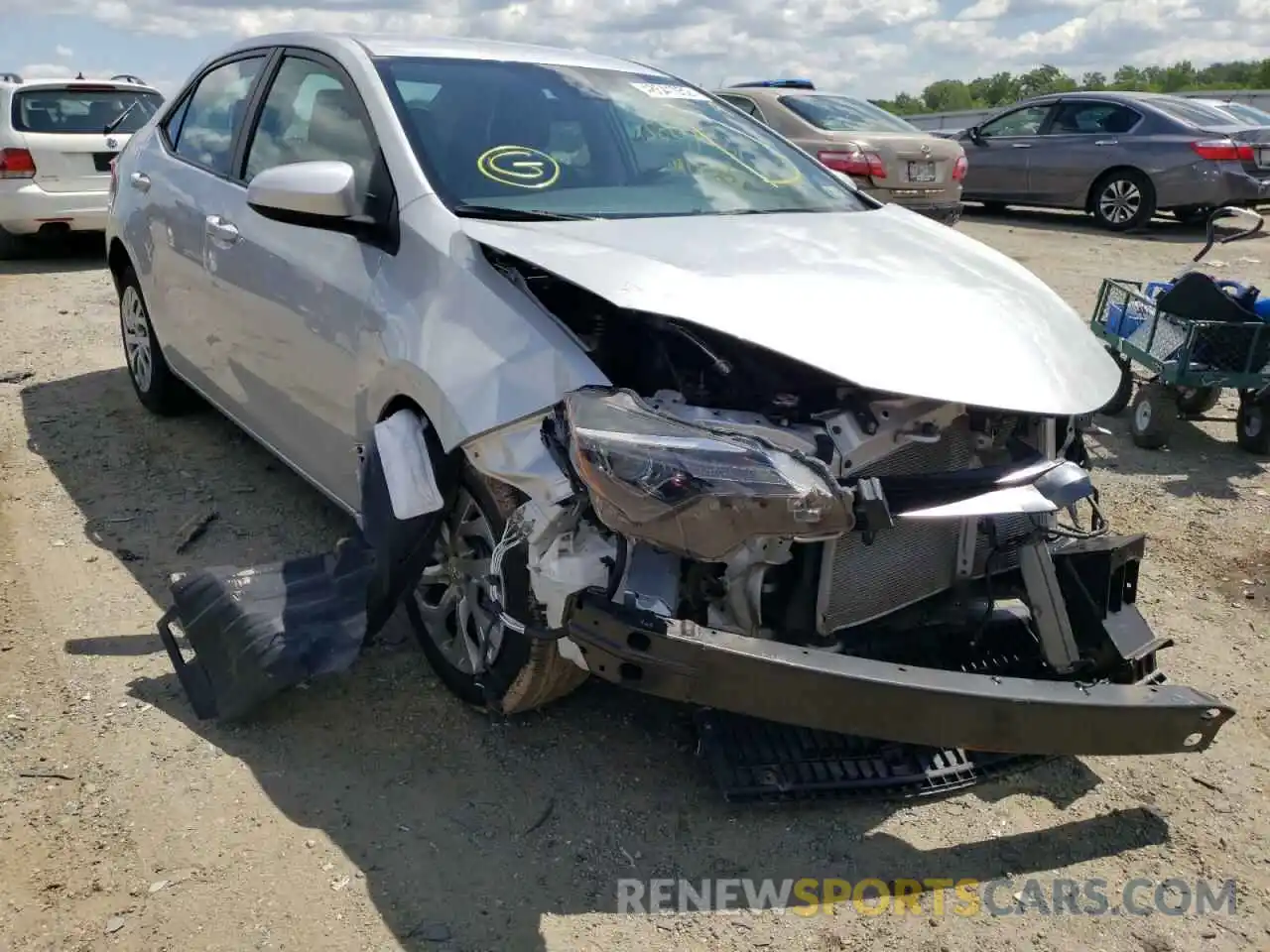 1 Photograph of a damaged car 2T1BURHE2KC245070 TOYOTA COROLLA 2019