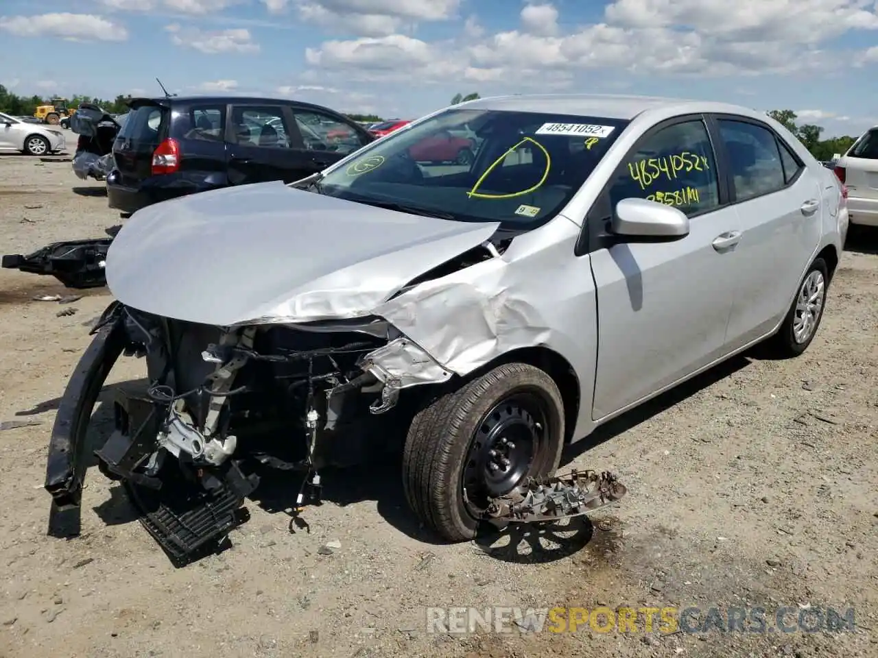 2 Photograph of a damaged car 2T1BURHE2KC245070 TOYOTA COROLLA 2019