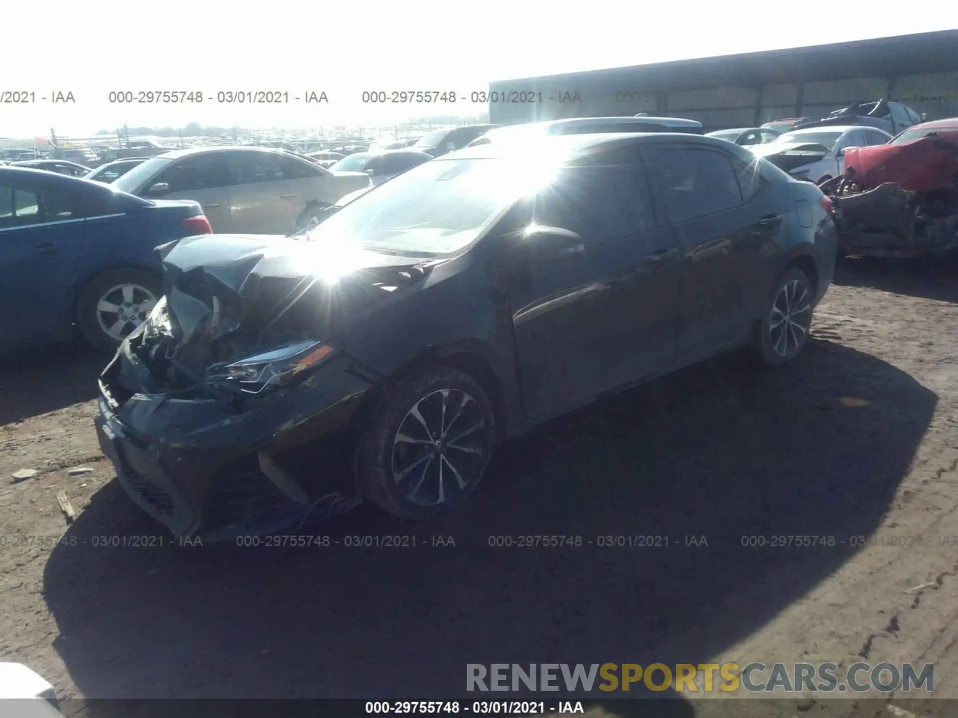 2 Photograph of a damaged car 2T1BURHE3KC126816 TOYOTA COROLLA 2019