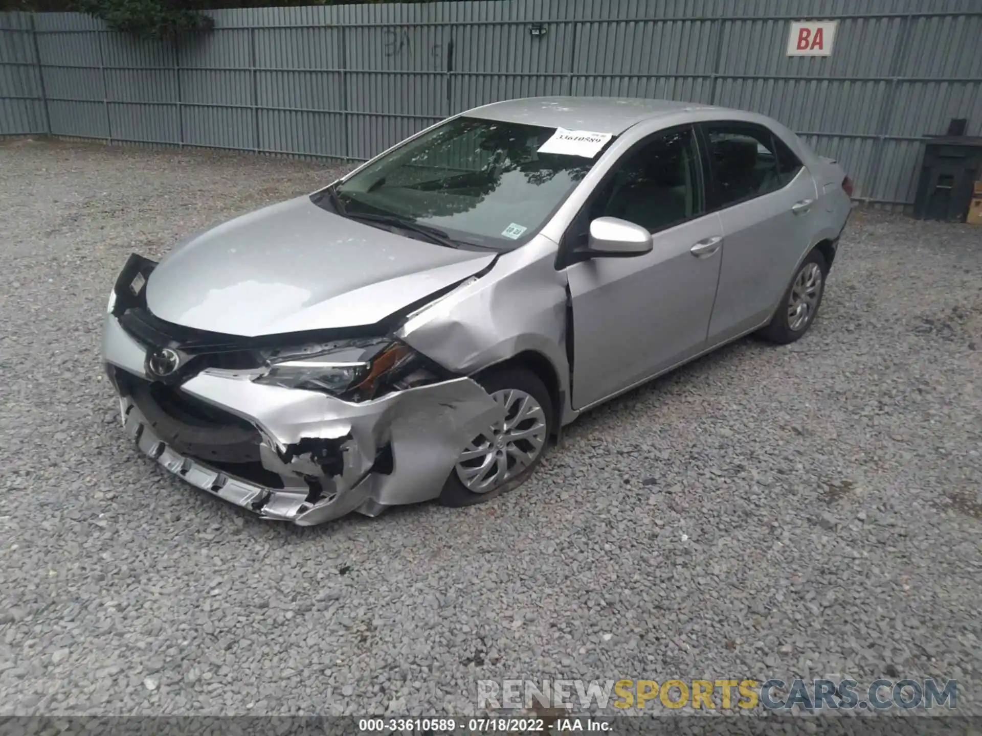 2 Photograph of a damaged car 2T1BURHE3KC127013 TOYOTA COROLLA 2019