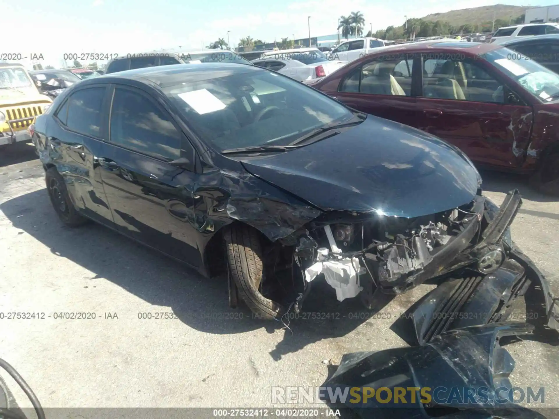 1 Photograph of a damaged car 2T1BURHE3KC127092 TOYOTA COROLLA 2019