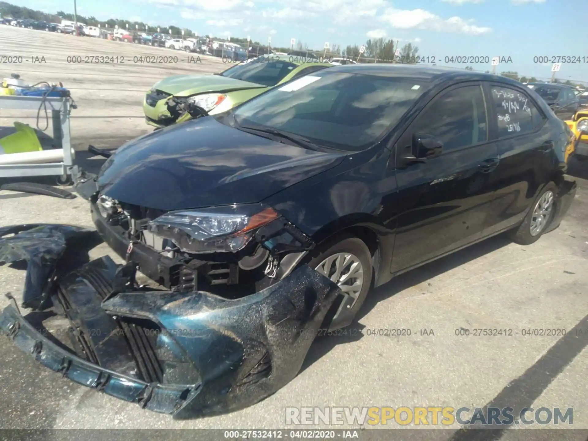 2 Photograph of a damaged car 2T1BURHE3KC127092 TOYOTA COROLLA 2019