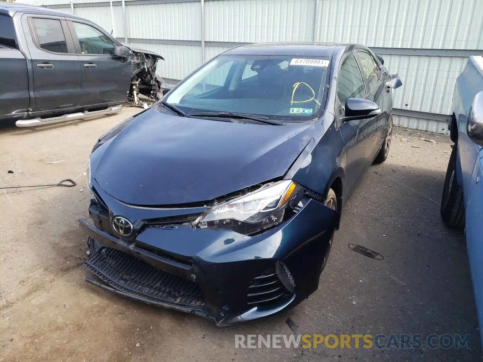 2 Photograph of a damaged car 2T1BURHE3KC128470 TOYOTA COROLLA 2019