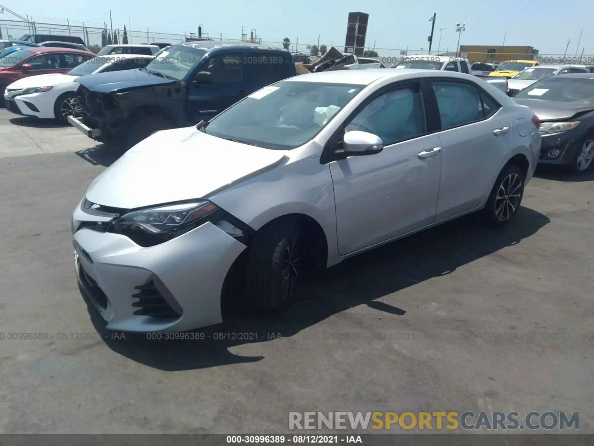 2 Photograph of a damaged car 2T1BURHE3KC128615 TOYOTA COROLLA 2019