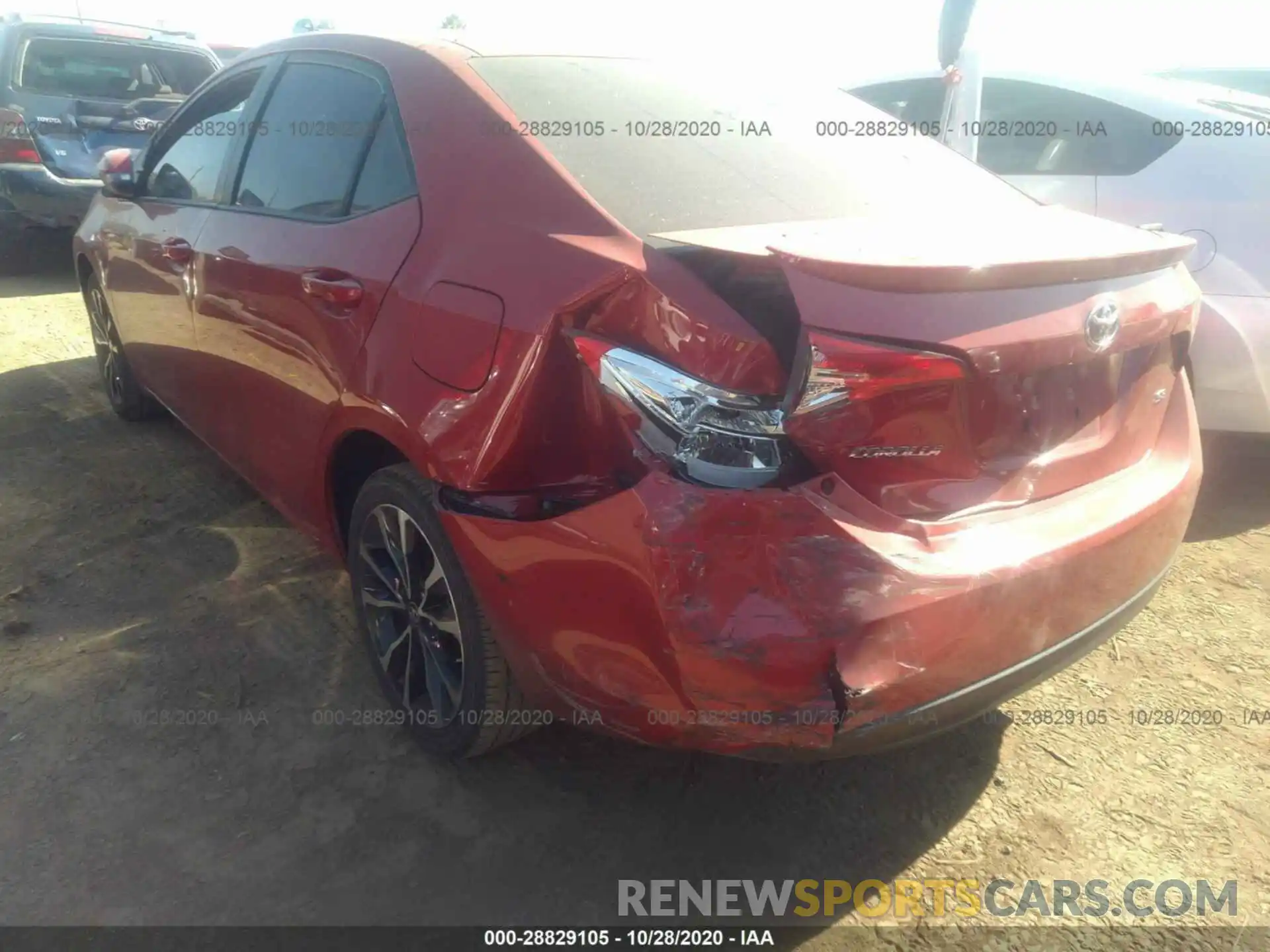 3 Photograph of a damaged car 2T1BURHE3KC130378 TOYOTA COROLLA 2019