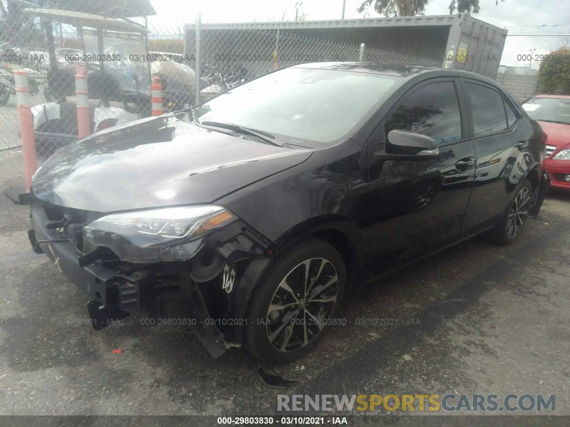 2 Photograph of a damaged car 2T1BURHE3KC131546 TOYOTA COROLLA 2019