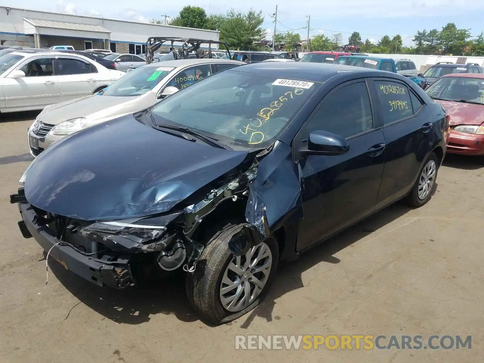 2 Photograph of a damaged car 2T1BURHE3KC133619 TOYOTA COROLLA 2019