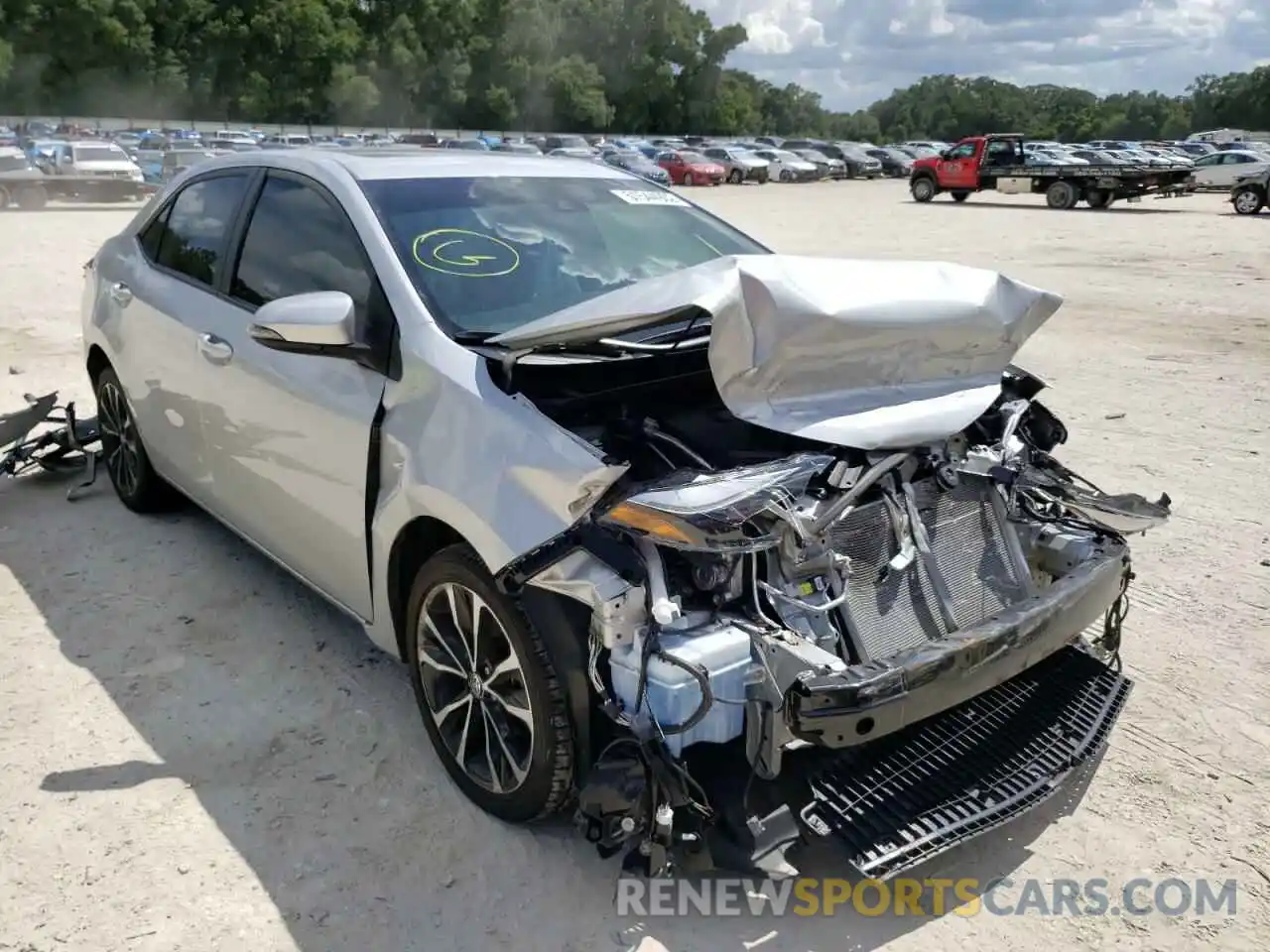 1 Photograph of a damaged car 2T1BURHE3KC134379 TOYOTA COROLLA 2019