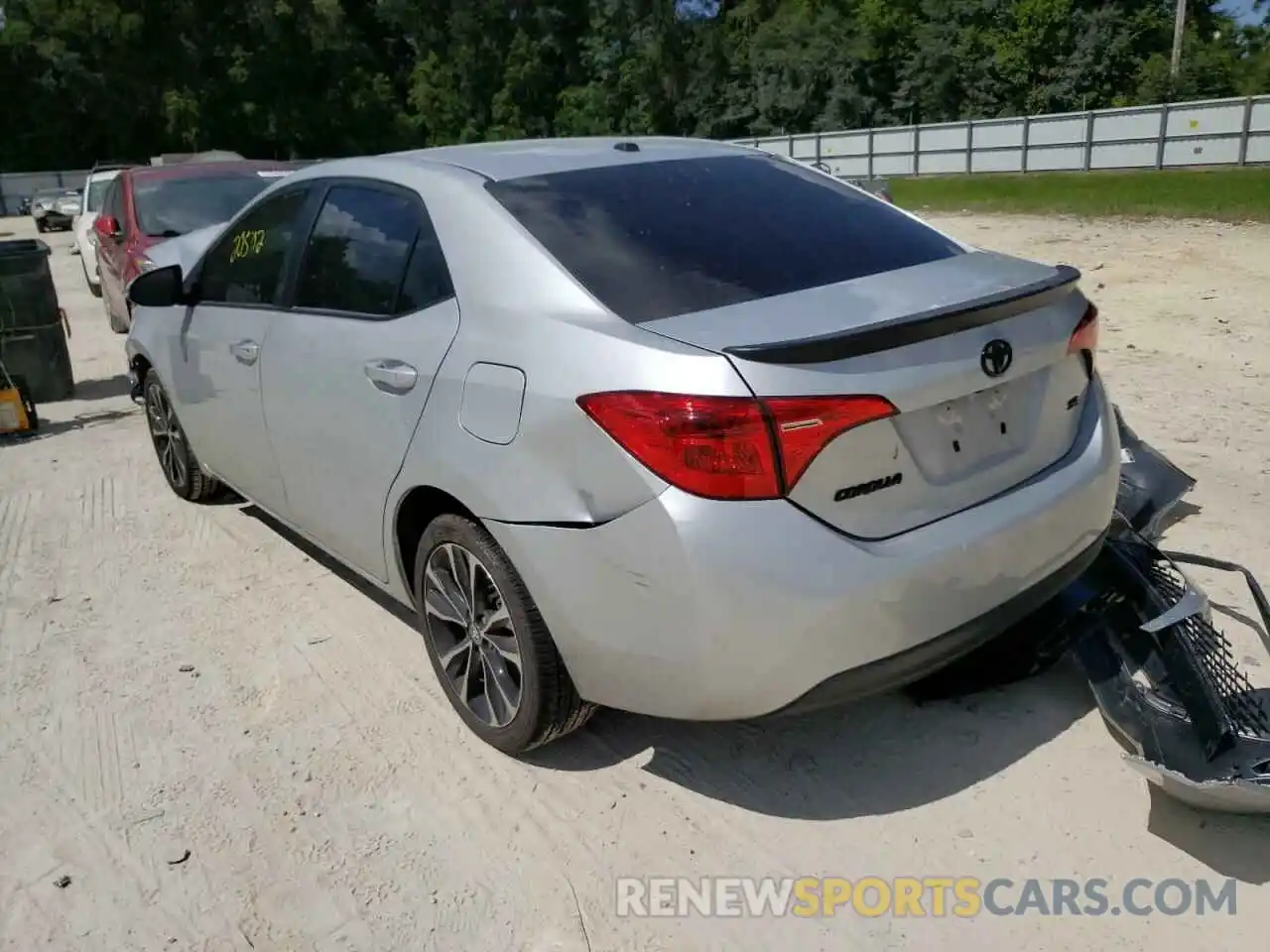 3 Photograph of a damaged car 2T1BURHE3KC134379 TOYOTA COROLLA 2019