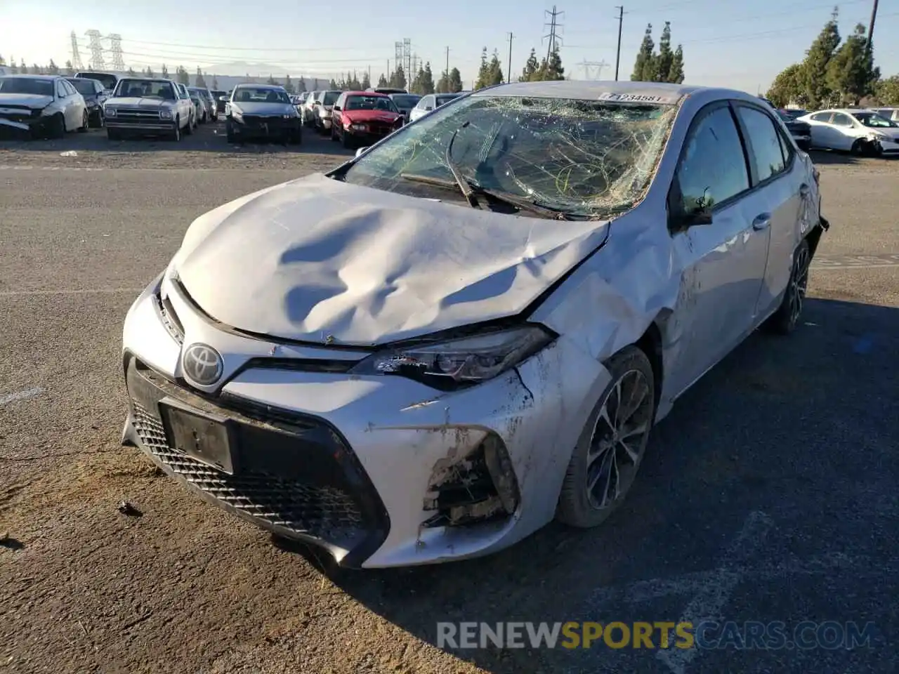 2 Photograph of a damaged car 2T1BURHE3KC134771 TOYOTA COROLLA 2019