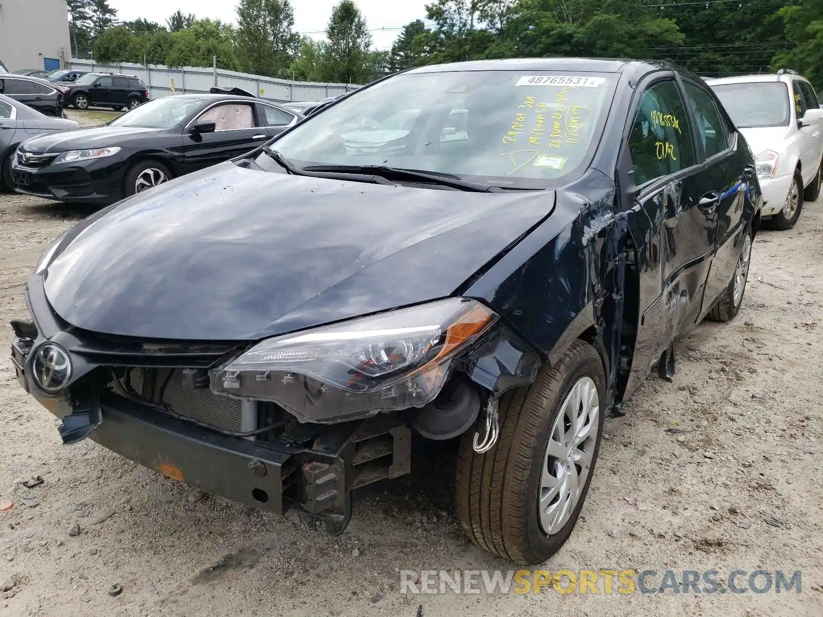 2 Photograph of a damaged car 2T1BURHE3KC136777 TOYOTA COROLLA 2019