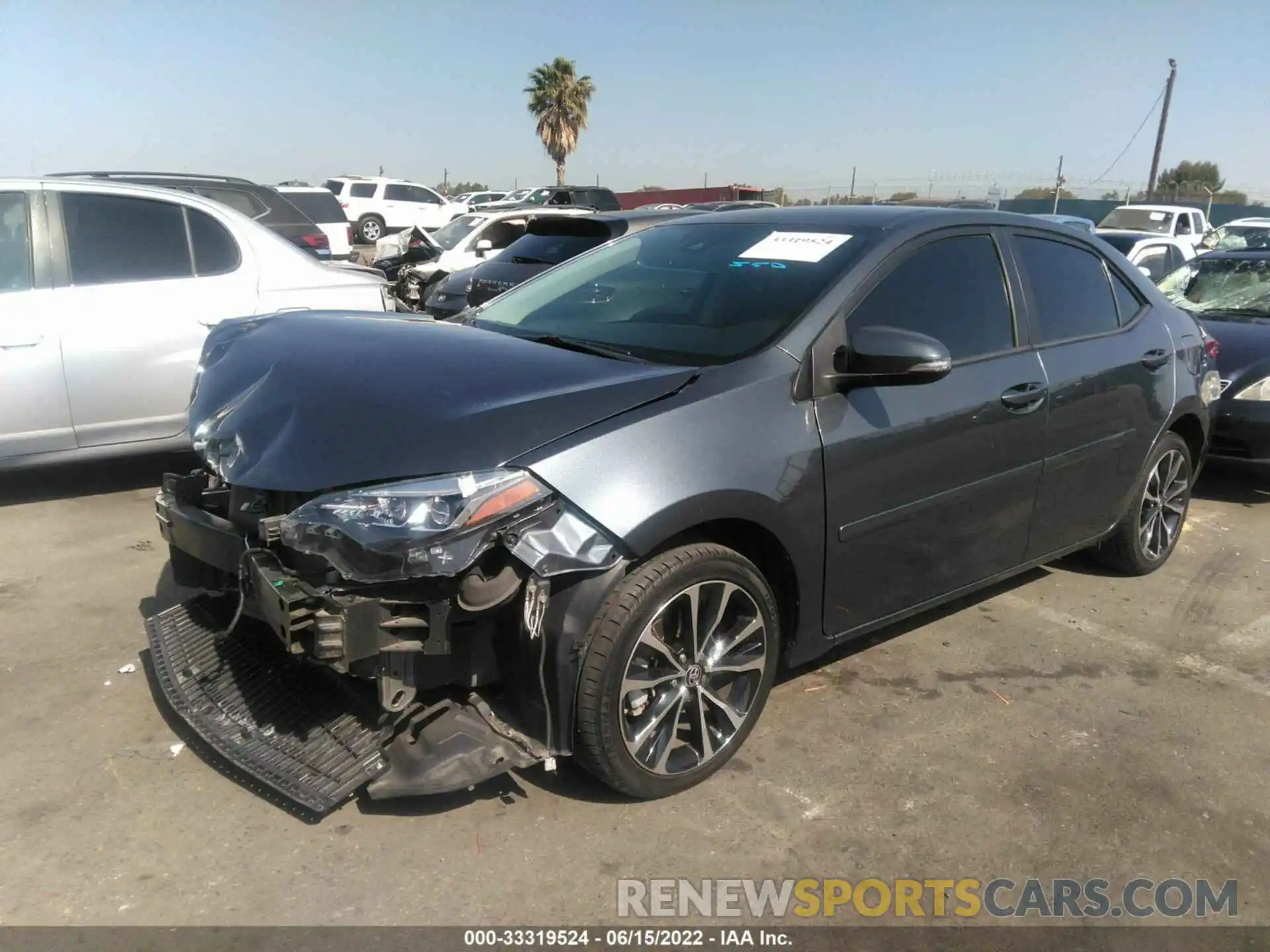 2 Photograph of a damaged car 2T1BURHE3KC137041 TOYOTA COROLLA 2019