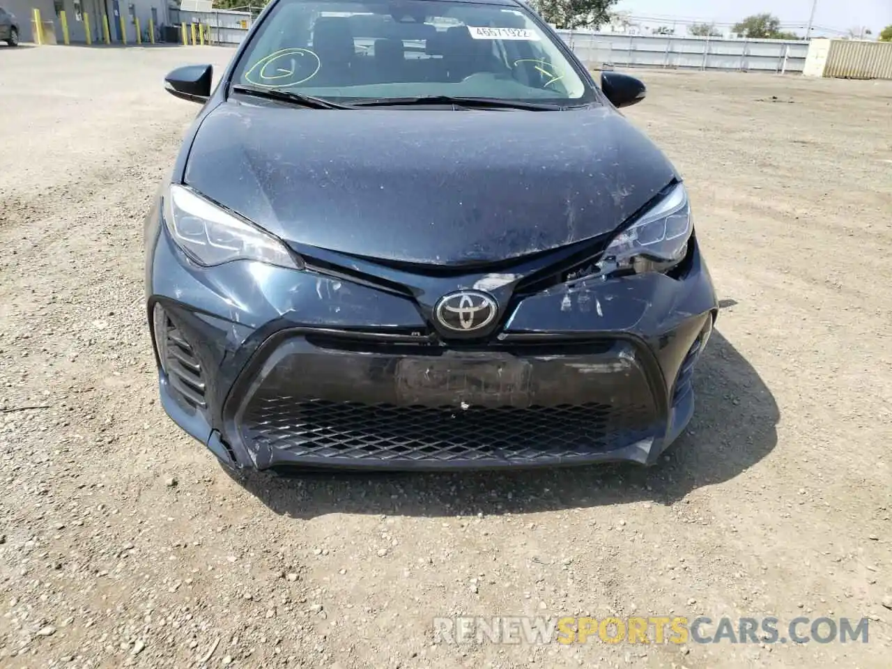 9 Photograph of a damaged car 2T1BURHE3KC137301 TOYOTA COROLLA 2019