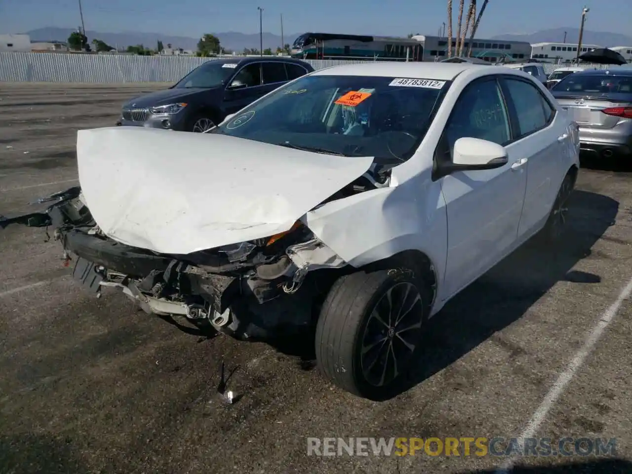 2 Photograph of a damaged car 2T1BURHE3KC137671 TOYOTA COROLLA 2019