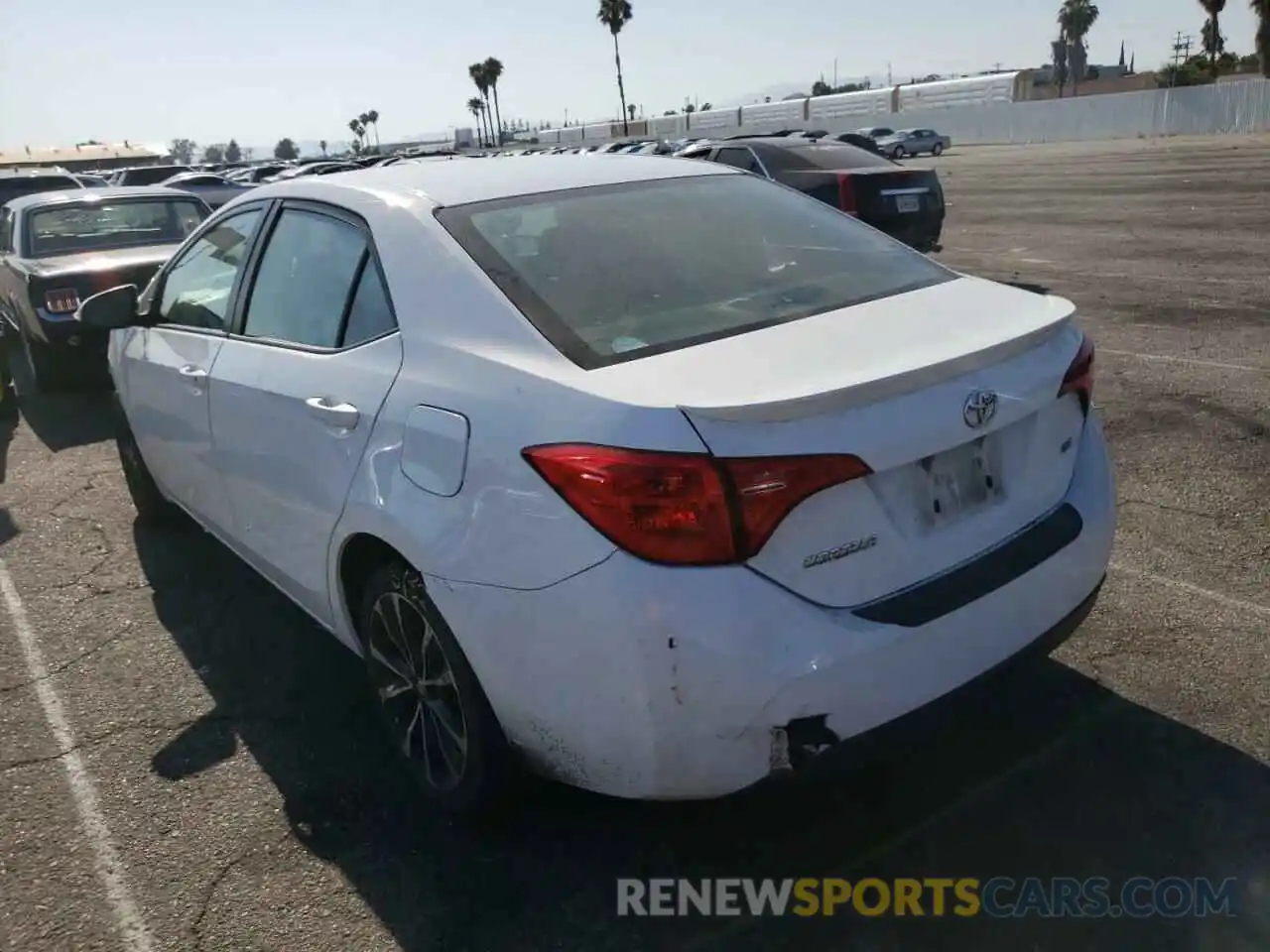 3 Photograph of a damaged car 2T1BURHE3KC137671 TOYOTA COROLLA 2019