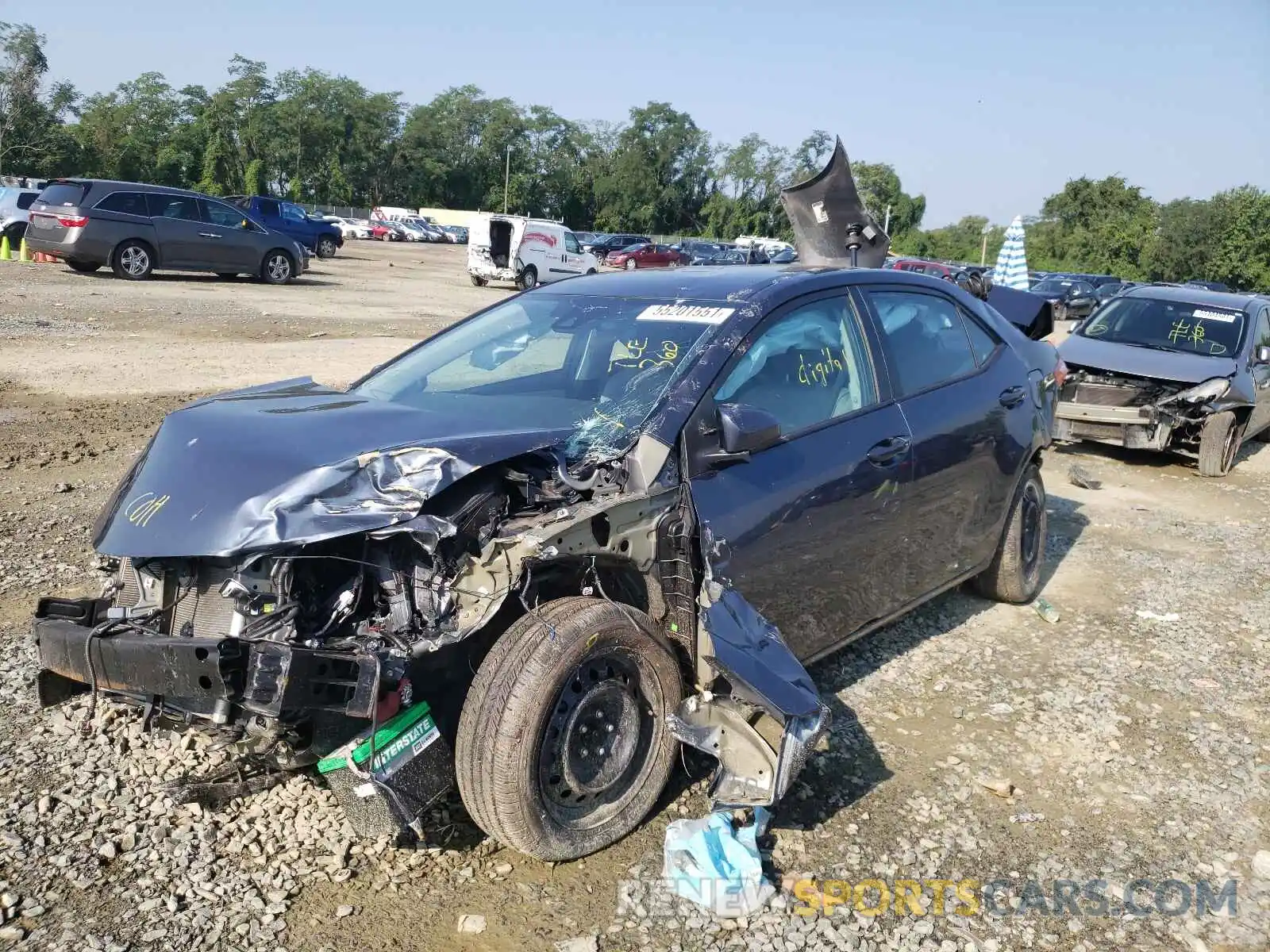 2 Photograph of a damaged car 2T1BURHE3KC138755 TOYOTA COROLLA 2019