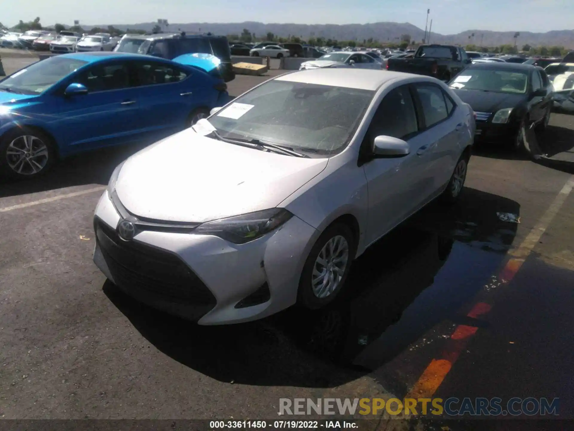 2 Photograph of a damaged car 2T1BURHE3KC139632 TOYOTA COROLLA 2019