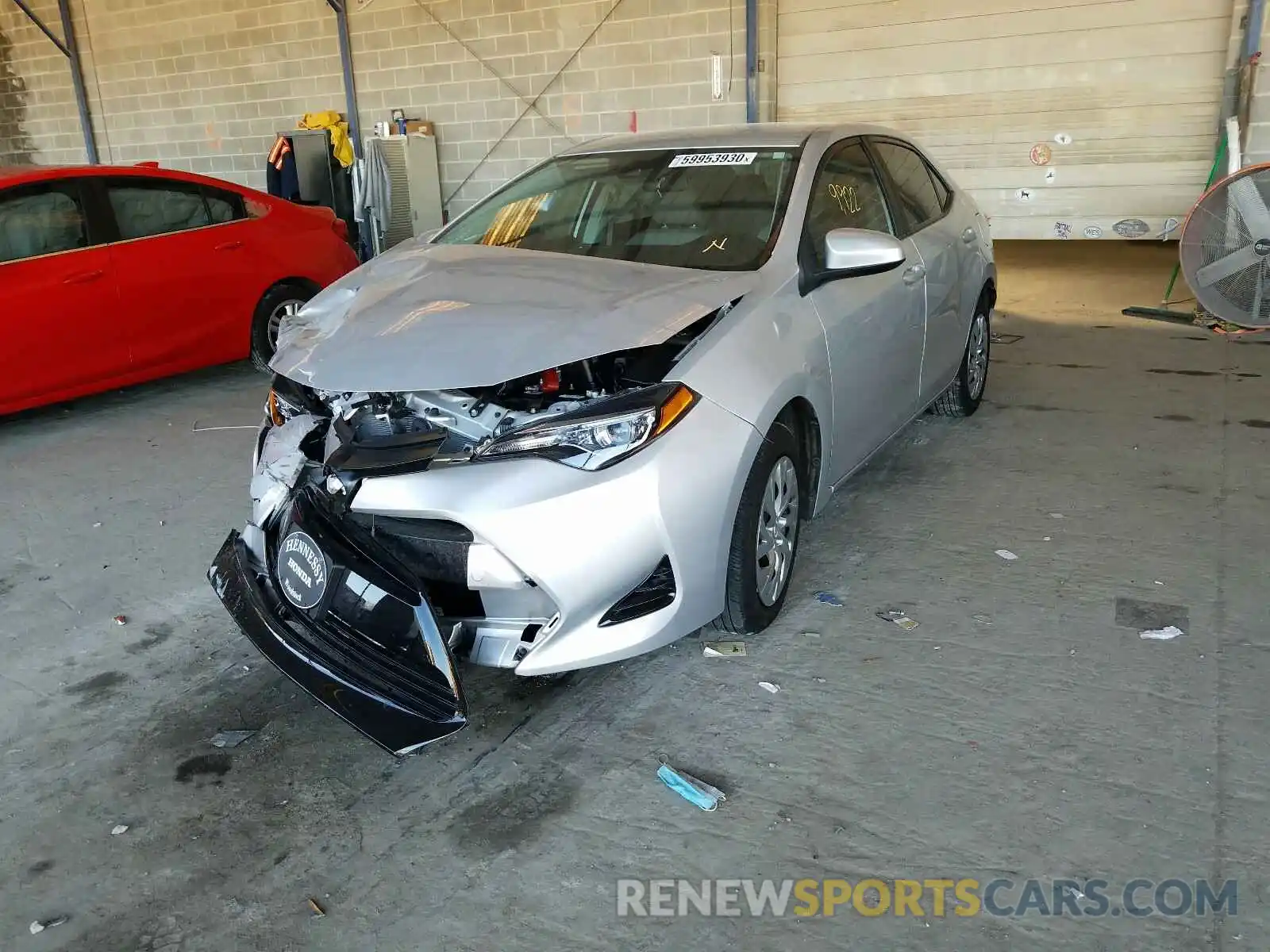 2 Photograph of a damaged car 2T1BURHE3KC139873 TOYOTA COROLLA 2019