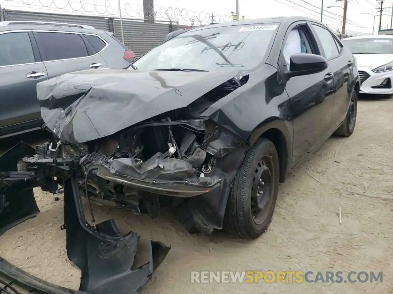 2 Photograph of a damaged car 2T1BURHE3KC140974 TOYOTA COROLLA 2019