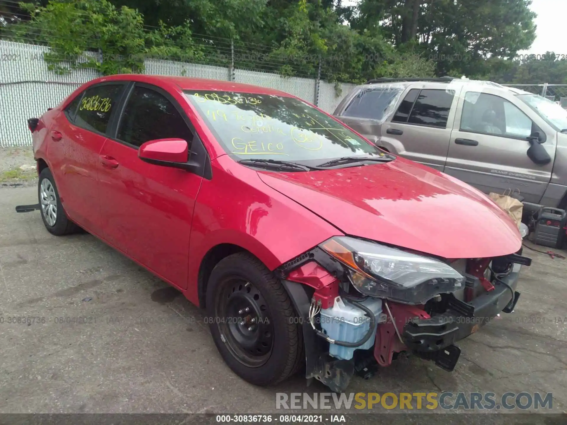 1 Photograph of a damaged car 2T1BURHE3KC141669 TOYOTA COROLLA 2019