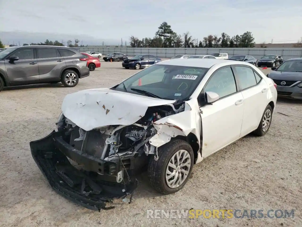 2 Photograph of a damaged car 2T1BURHE3KC141946 TOYOTA COROLLA 2019