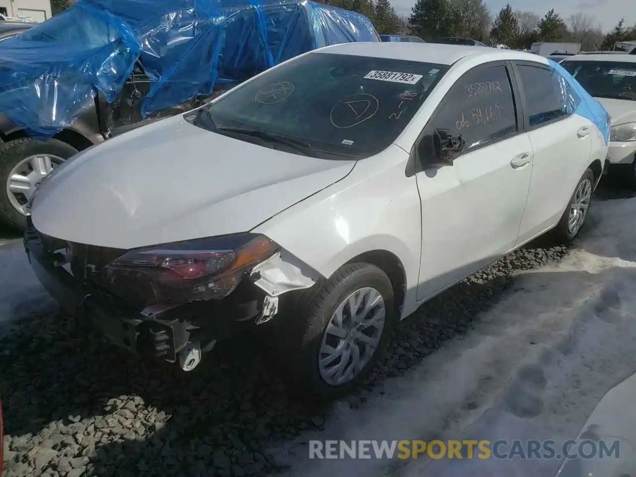 2 Photograph of a damaged car 2T1BURHE3KC146337 TOYOTA COROLLA 2019