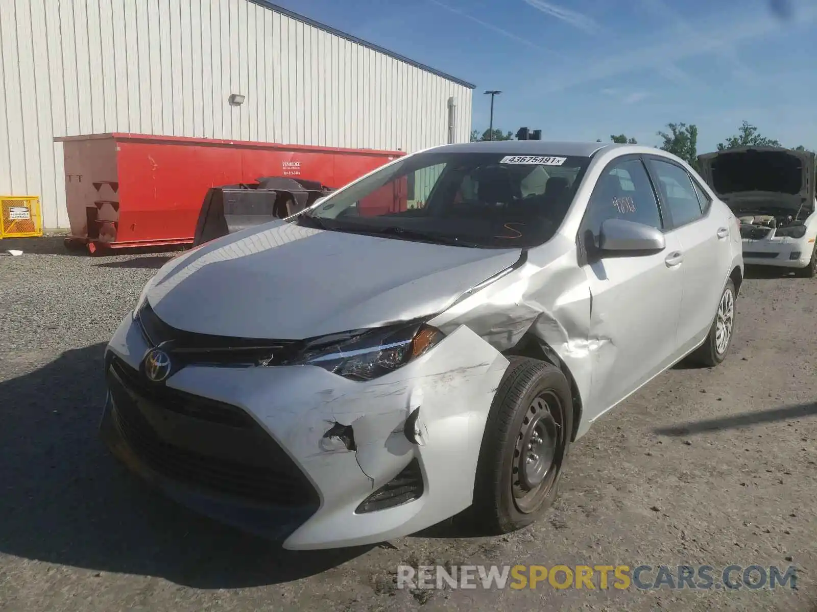 2 Photograph of a damaged car 2T1BURHE3KC147715 TOYOTA COROLLA 2019