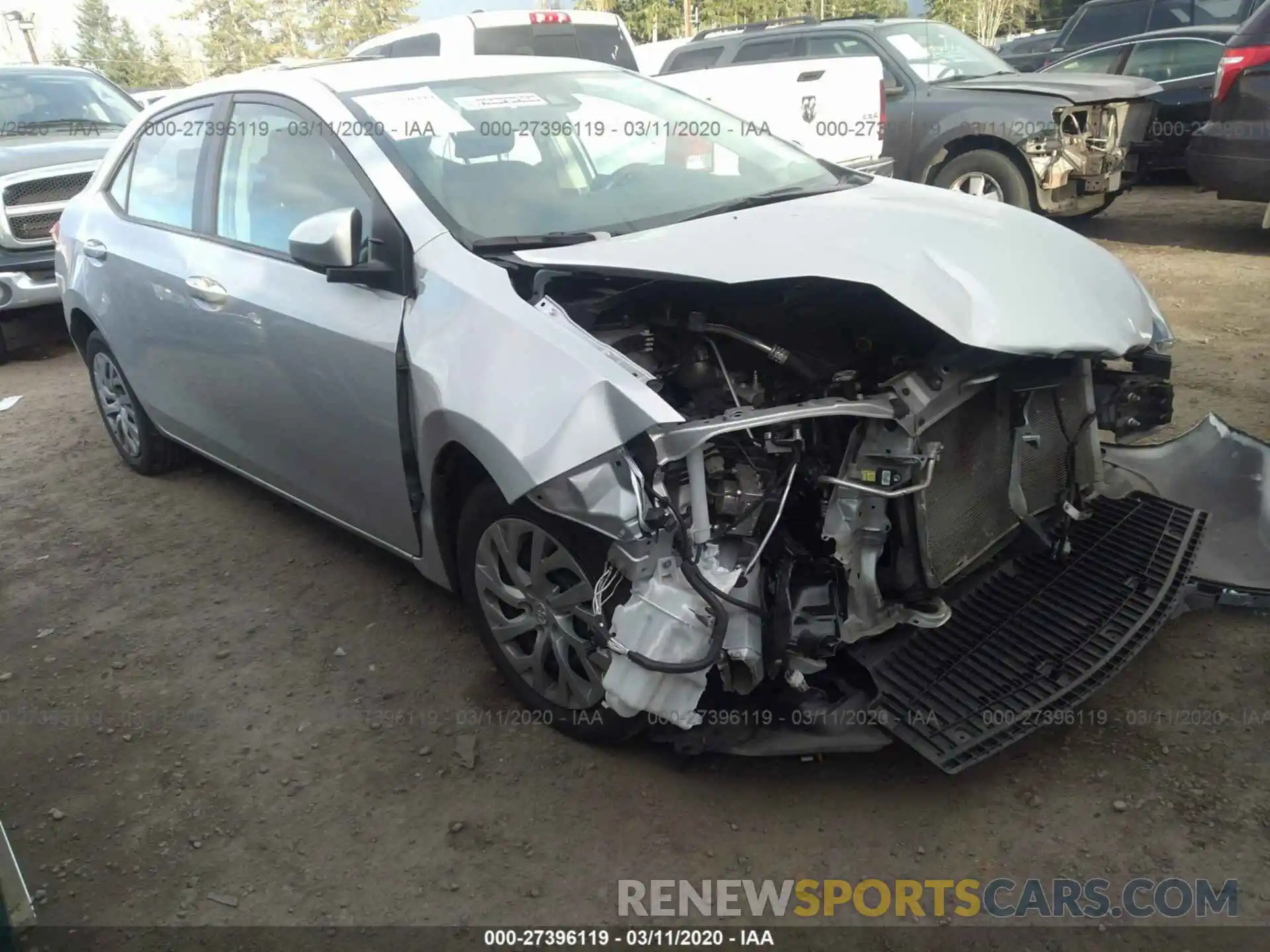 1 Photograph of a damaged car 2T1BURHE3KC148704 TOYOTA COROLLA 2019