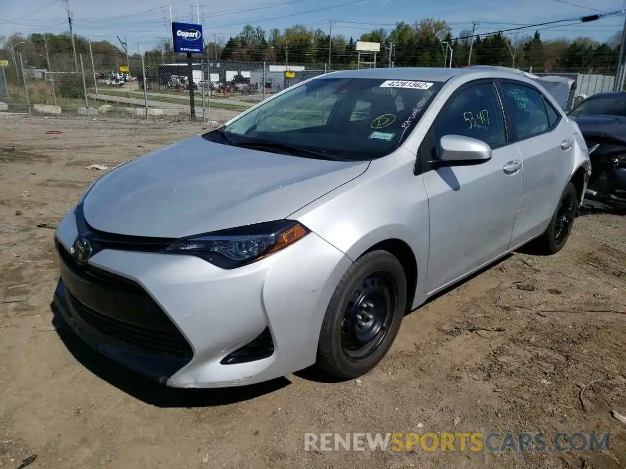 2 Photograph of a damaged car 2T1BURHE3KC151473 TOYOTA COROLLA 2019